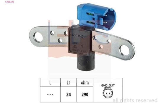 Sensor, crankshaft pulse Made in Italy - OE Equivalent 1.953.543 EPS Facet