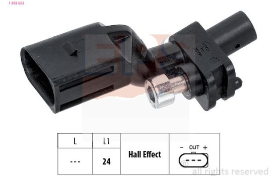 Sensor, crankshaft pulse Made in Italy - OE Equivalent 1.953.552 EPS Facet