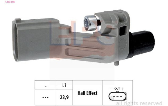 Sensor, crankshaft pulse Made in Italy - OE Equivalent 1.953.598 EPS Facet