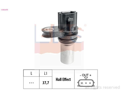 Sensor, crankshaft pulse Made in Italy - OE Equivalent 1.953.675 EPS Facet