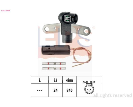 Sensor, crankshaft pulse Made in Italy - OE Equivalent 1953199K EPS Facet