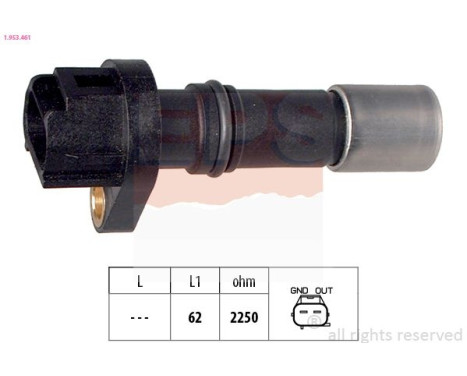 Sensor, crankshaft pulse Made in Italy - OE Equivalent 1953461 EPS Facet