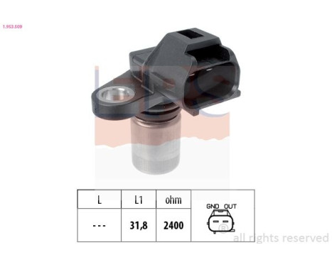 Sensor, crankshaft pulse Made in Italy - OE Equivalent 1953509 EPS Facet