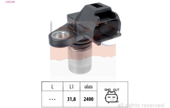 Sensor, crankshaft pulse Made in Italy - OE Equivalent 1953509 EPS Facet