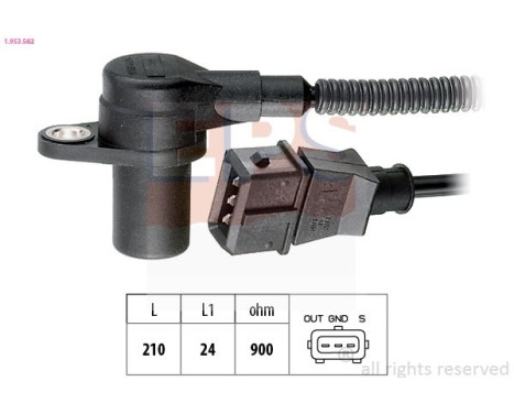 Sensor, crankshaft pulse Made in Italy - OE Equivalent 1953562 EPS Facet