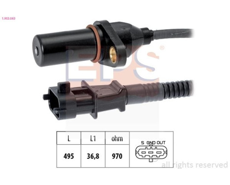 Sensor, crankshaft pulse Made in Italy - OE Equivalent 1953563 EPS Facet