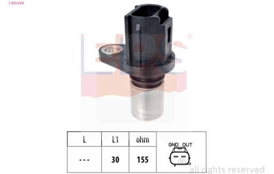 Sensor, crankshaft pulse Made in Italy - OE Equivalent 1953594 EPS Facet