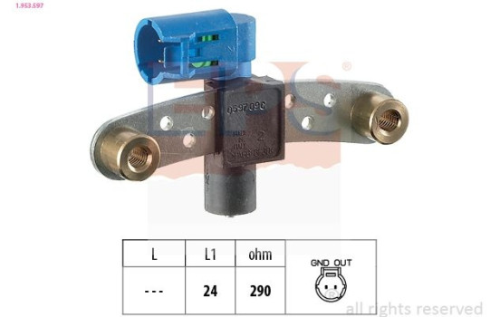 Sensor, crankshaft pulse Made in Italy - OE Equivalent 1953597 EPS Facet