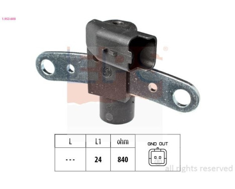 Sensor, crankshaft pulse Made in Italy - OE Equivalent 1953600 EPS Facet