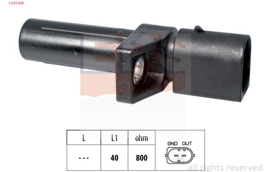 Sensor, crankshaft pulse Made in Italy - OE Equivalent 1953608 EPS Facet