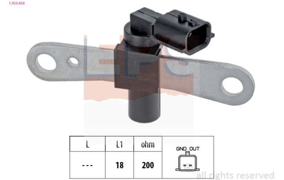 Sensor, crankshaft pulse Made in Italy - OE Equivalent 1953658 EPS Facet