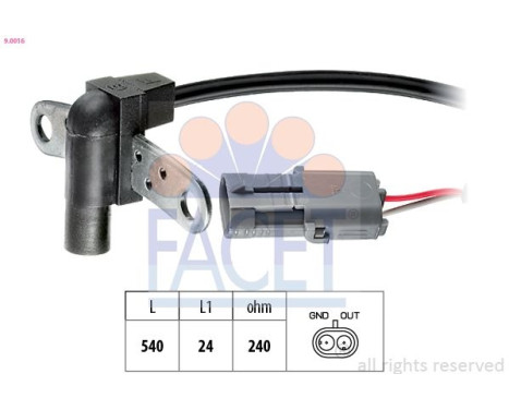 Sensor, crankshaft pulse Made in Italy - OE Equivalent 9.0016 Facet