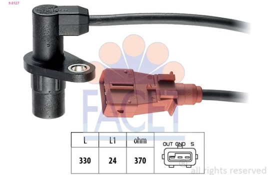 Sensor, crankshaft pulse Made in Italy - OE Equivalent 9.0127 Facet