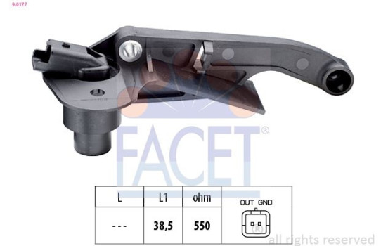 Sensor, crankshaft pulse Made in Italy - OE Equivalent 9.0177 Facet