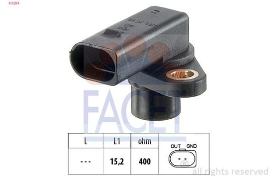 Sensor, crankshaft pulse Made in Italy - OE Equivalent 9.0294 Facet