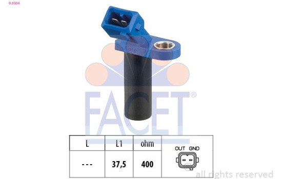 Sensor, crankshaft pulse Made in Italy - OE Equivalent 9.0304 Facet