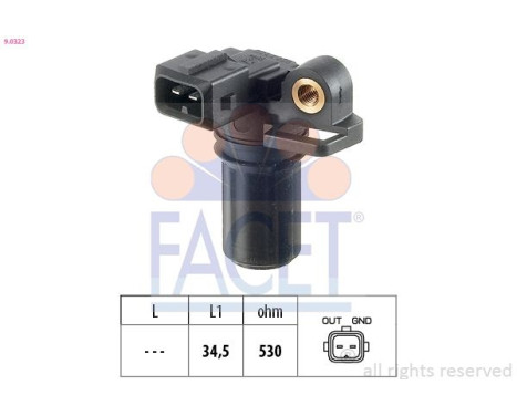 Sensor, crankshaft pulse Made in Italy - OE Equivalent 9.0323 Facet