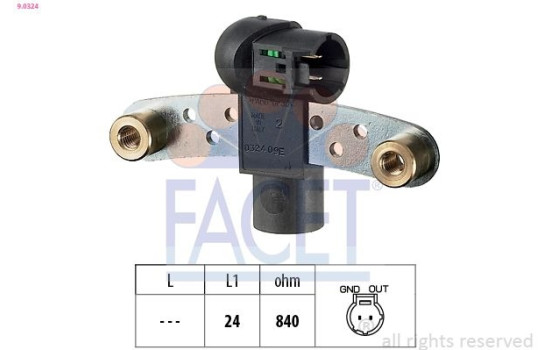 Sensor, crankshaft pulse Made in Italy - OE Equivalent 9.0324 Facet