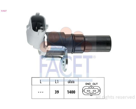 Sensor, crankshaft pulse Made in Italy - OE Equivalent 9.0327 Facet