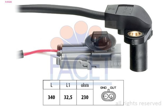 Sensor, crankshaft pulse Made in Italy - OE Equivalent 9.0328 Facet