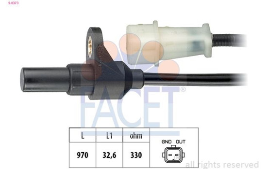 Sensor, crankshaft pulse Made in Italy - OE Equivalent 9.0373 Facet