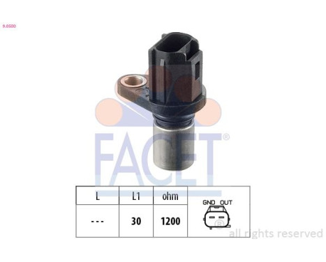 Sensor, crankshaft pulse Made in Italy - OE Equivalent 9.0500 Facet