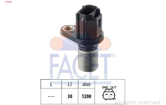 Sensor, crankshaft pulse Made in Italy - OE Equivalent 9.0500 Facet