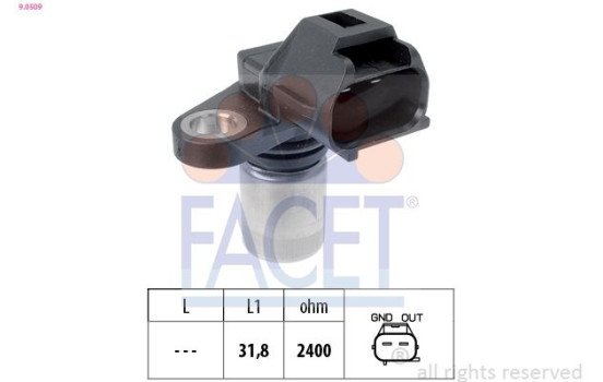 Sensor, crankshaft pulse Made in Italy - OE Equivalent 9.0509 Facet