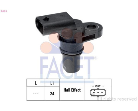 Sensor, crankshaft pulse Made in Italy - OE Equivalent 9.0514 Facet
