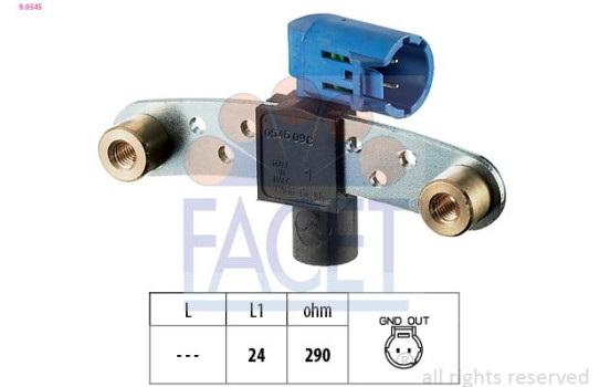 Sensor, crankshaft pulse Made in Italy - OE Equivalent 9.0545 Facet