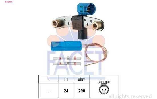 Sensor, crankshaft pulse Made in Italy - OE Equivalent 9.0545K Facet