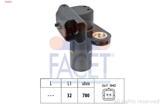 Sensor, crankshaft pulse Made in Italy - OE Equivalent 9.0553 Facet