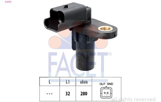 Sensor, crankshaft pulse Made in Italy - OE Equivalent 9.0579 Facet