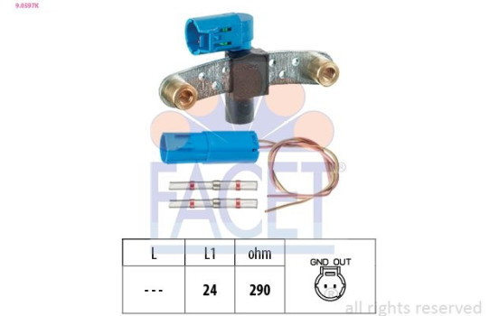 Sensor, crankshaft pulse Made in Italy - OE Equivalent 9.0597K Facet