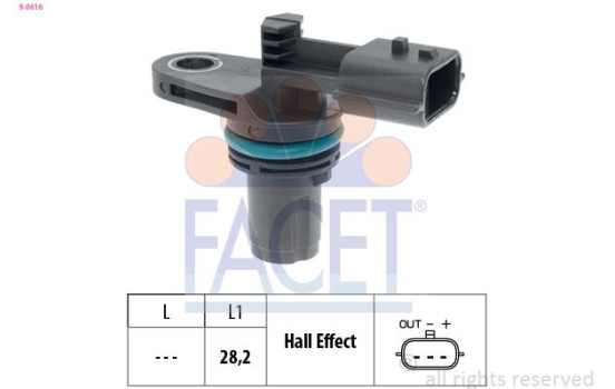 Sensor, crankshaft pulse Made in Italy - OE Equivalent 9.0616 Facet