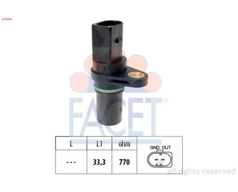 Sensor, crankshaft pulse Made in Italy - OE Equivalent 9.0640 Facet