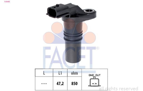 Sensor, crankshaft pulse Made in Italy - OE Equivalent 9.0645 Facet