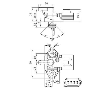 Sensor, fuel pressure 0 261 230 093 Bosch, Image 8