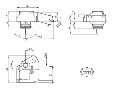 Sensor, fuel pressure 0 261 230 110 Bosch, Image 11
