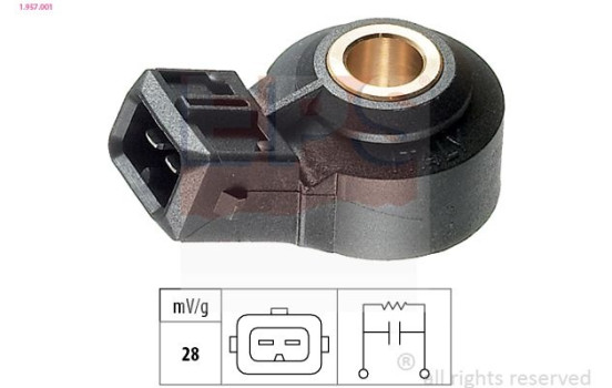 Knock Sensor Made in Italy - OE Equivalent 1.957.001 EPS Facet