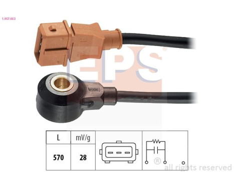 Knock Sensor Made in Italy - OE Equivalent 1.957.053 EPS Facet