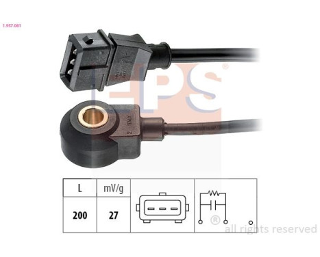 Knock Sensor Made in Italy - OE Equivalent 1.957.061 EPS Facet