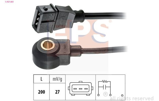 Knock Sensor Made in Italy - OE Equivalent 1.957.061 EPS Facet