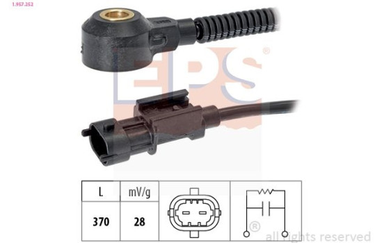 Knock Sensor Made in Italy - OE Equivalent 1.957.252 EPS Facet