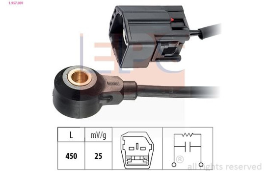 Knock Sensor Made in Italy - OE Equivalent 1957091 EPS Facet