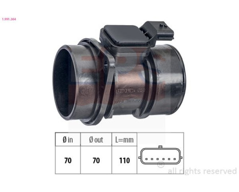 Air Mass Sensor Made in Italy - OE Equivalent
