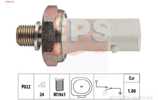 Oil pressure sensor 1.800.136 EPS Facet