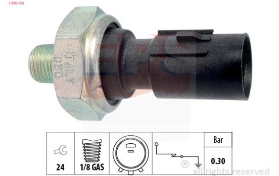 Oil pressure switch 1.800.195 EPS Facet