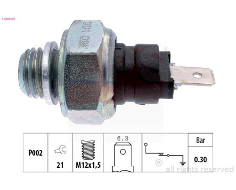 Oil Pressure Switch Made in Italy - OE Equivalent 1.800.001 EPS Facet