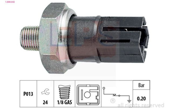 Oil Pressure Switch Made in Italy - OE Equivalent 1.800.042 EPS Facet